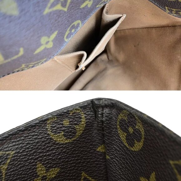 LOUIS VUITTON Sac Shopping Shoulder Tote Bag Monogram Leather - Picture 5 of 16